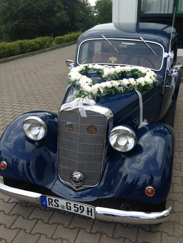 Hochzeit Autodeko